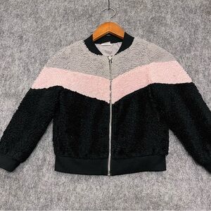 Forever 21 Cozy Fleece Jacket in Pink and Gray